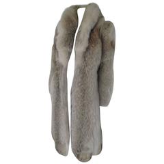 extraordinary long wolf fur coat