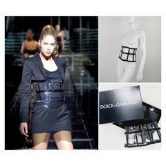 Runway Dolce & Gabbana 2007 SS PVC Plastic Clear Bondage BDSM Belt  Waist Corset