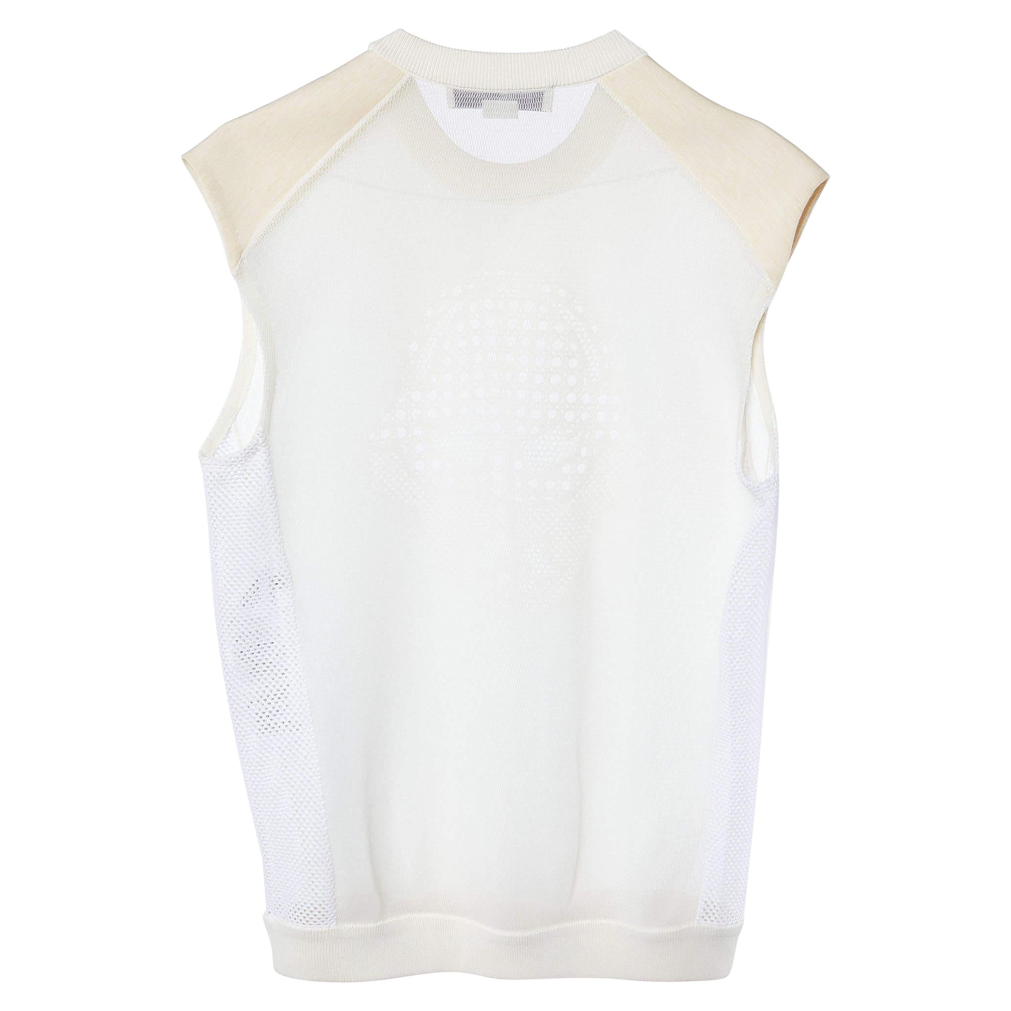 Stella McCartney - Pull sans manches à motifs crème M en vente