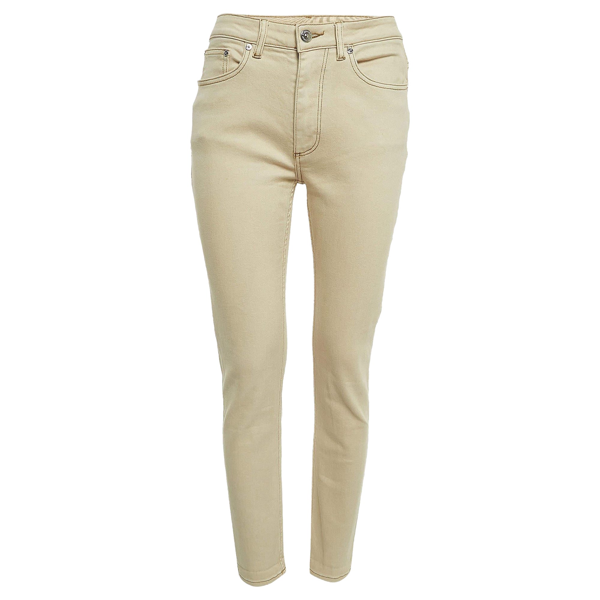 Vaqueros Burberry Beige Denim Pocket Detail Skinny Jeans S Cintura 27