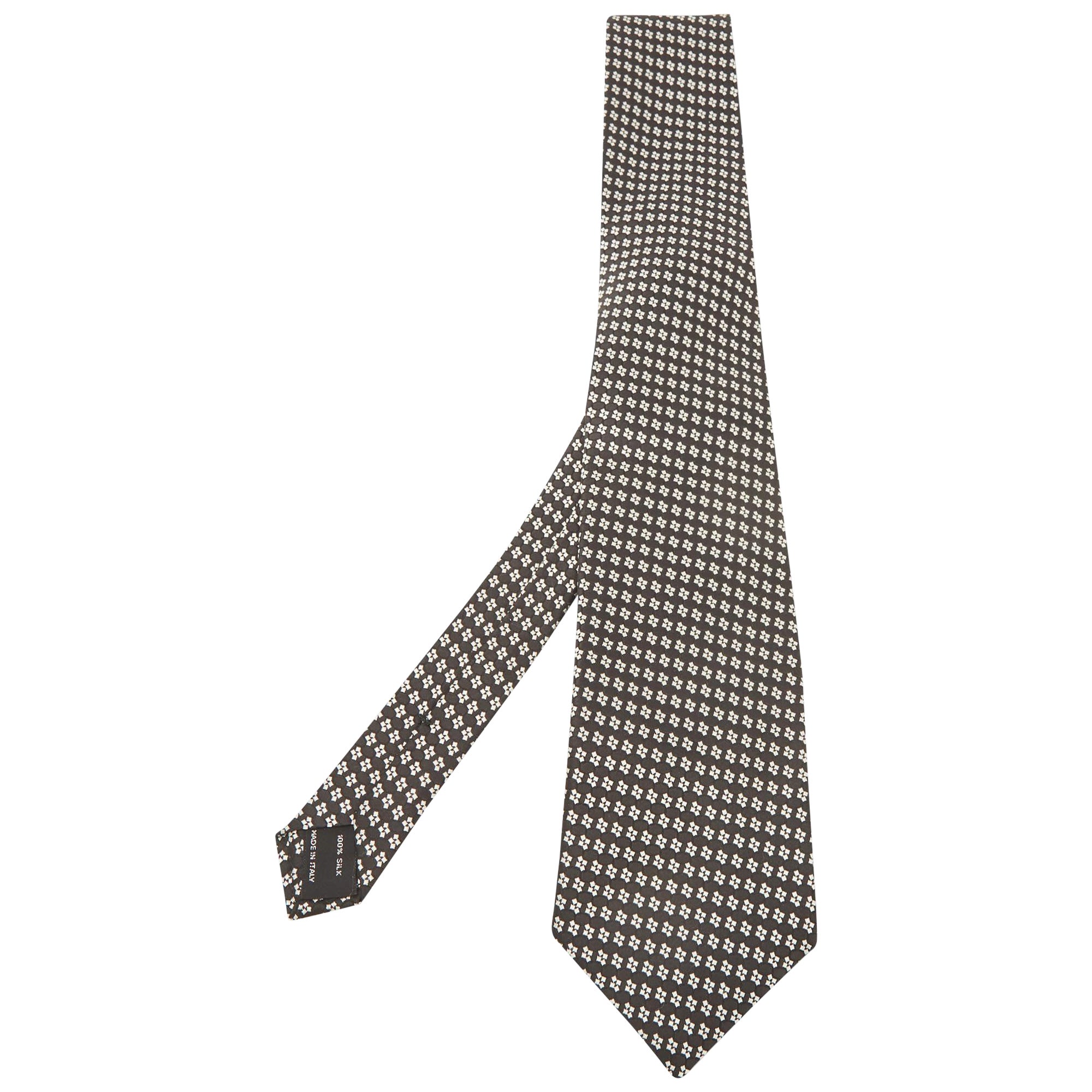 Tom Ford Black Patterned Silk Traditional Tie