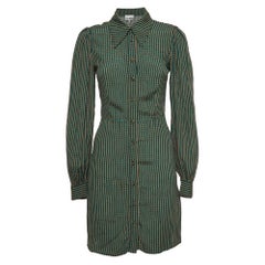 Ganni - Vestito camicia in viscosa con stampa a quadri Greene & Greene XXS