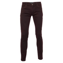 Dolce & Gabbana Burgundy Denim 14 Stretch Slim Fit Jeans M/Waist 33.5"