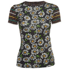 M. Missoni Collection'S Nero Stampa floreale Maglietta a manica corta XS
