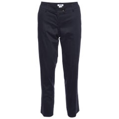 Moschino Cheap and Chic Pantaloni sartoriali in cotone nero M.