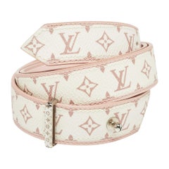 Louis Vuitton Pink Monogram Canvas Belt 90 CM