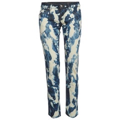 Alexander McQueen Blue Bleached Effect Denim Jeans S Waist 26"
