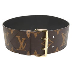Louis Vuitton Monogram Canvas Oversized Wide Buckle Belt 80CM