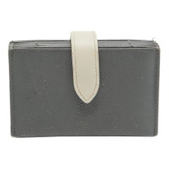 Portacarte a fisarmonica in pelle Celine grigio/bianco