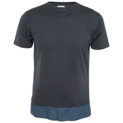 Dior Homme Blue Layered Oblique Cotton T-Shirt XS