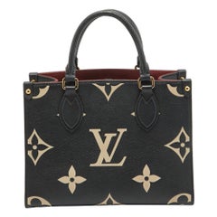 Louis Vuitton Black/Beige Empreinte Leather Onthego PM Bag
