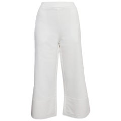 Stella McCartney White Cotton Wide-Leg Sweatpants M
