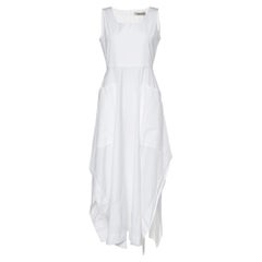 Sportmax White - Vestito midi senza maniche in cotone S. S.