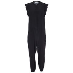 Stella McCartney Black Silk Ruffled Jumpsuit M