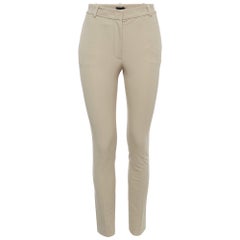 Joseph Beige Gabardine Hose mit geradem Ausschnitt S