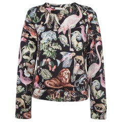 Valentino Felpa in neoprene con stampa animalier nera L.L.A.