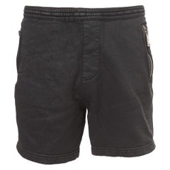 Dsquared2 Pantalones cortos negros de algodón recubierto con cordón S