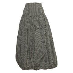 Sportmax Gonna midi sintetica a quadri bianchi e neri M.