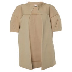 Marni Beige Jacke aus Krepp mit offener Vorderseite S