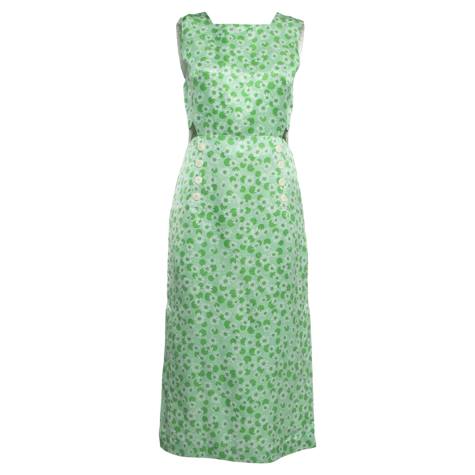 Sandro Greene & Greene & Greene, abito midi in misto lino con stampa floreale S