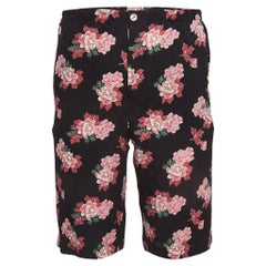 Gucci Black Floral Print Silk Shorts XS