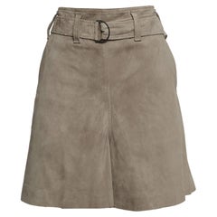 Brunello Cucinelli Beige Suede Shorts S