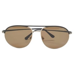 Tom Ford Brown/Black Gio TF772 Aviator Sunglasses