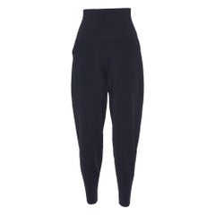 Stella McCartney - Pantaloni affusolati a vita alta in jersey nero M.