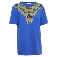T-shirt de la collection Versace imprimé bleu L