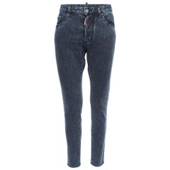 Dsquared2 Blue Washed Denim Buttoned Skinny Dan Jeans S