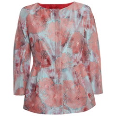 Giorgio Armani Top rosa de jacquard con cremallera M