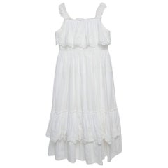 Dolce & Gabbana White Cotton Lace Trimmed Dress (11-12 Yrs)