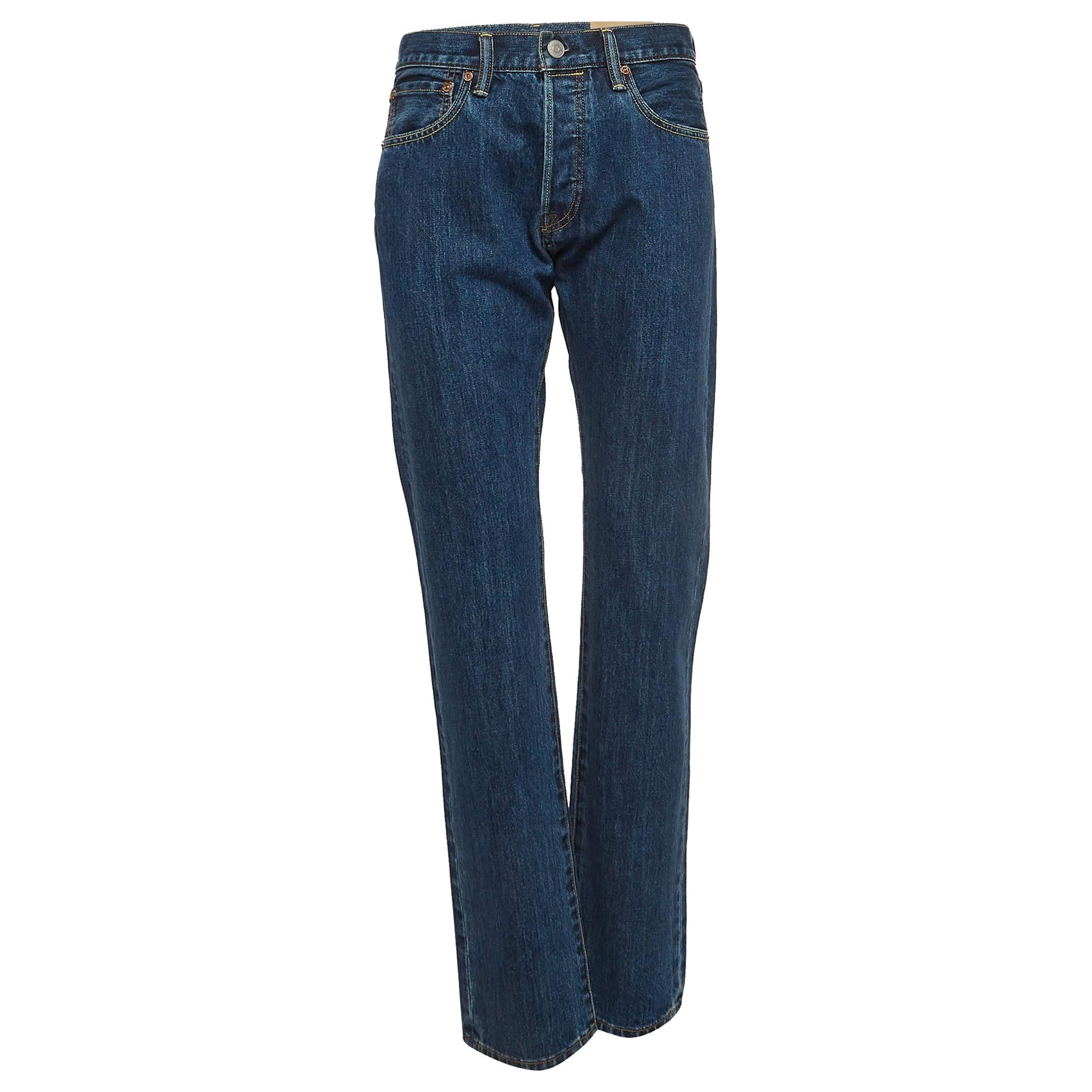 Burberry Blue Denim Straight Leg Jeans M Waist 29" For Sale