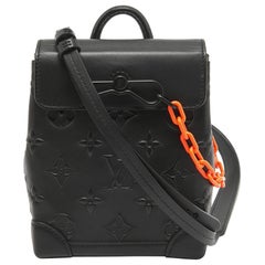 Louis Vuitton Black Giant Monogram Leather XS Steamer Bag