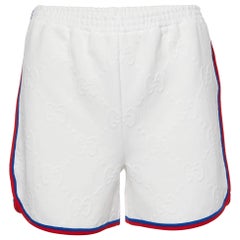 Gucci White GG Embossed Jersey Shorts 12 Yrs
