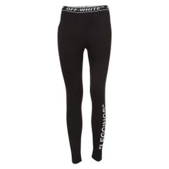 Leggings de punto elástico con logotipo negro Off-White XS