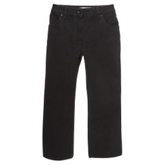 Off-White Vaqueros negros de rayas diagonales de talle alto S Cintura 24