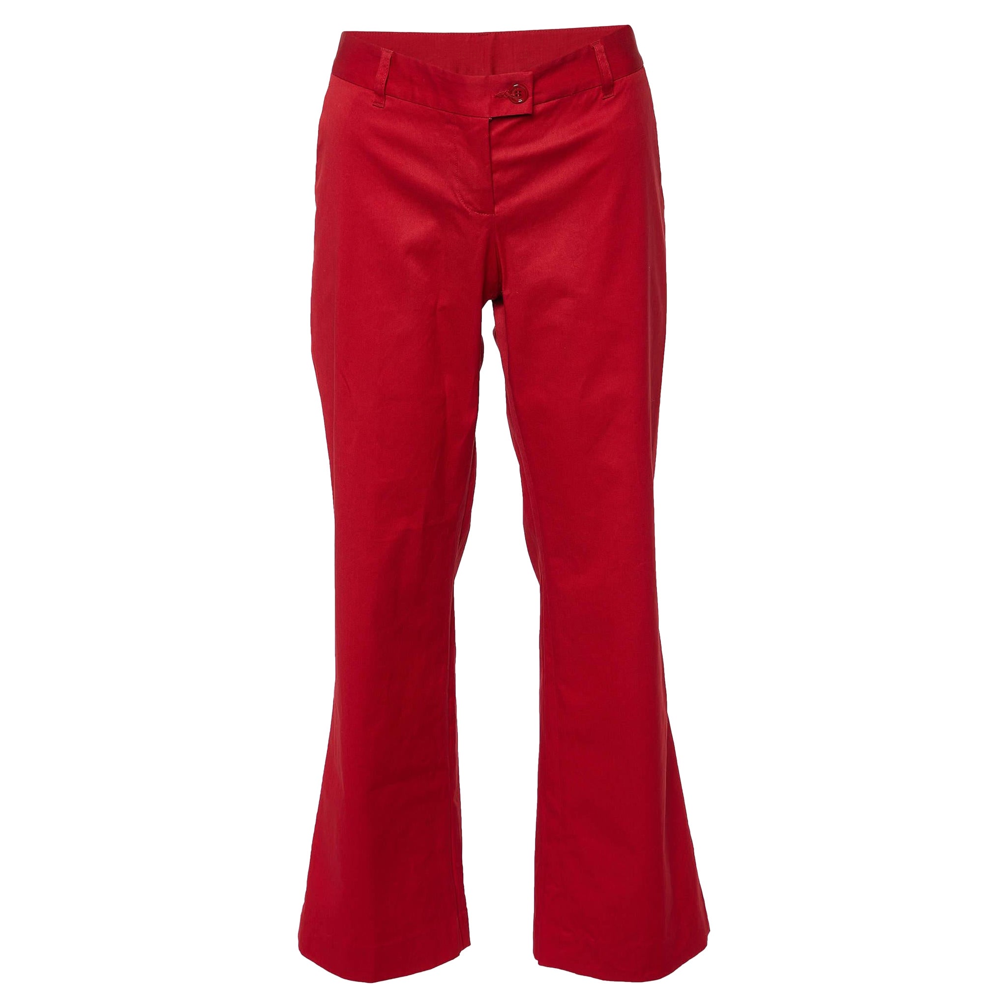 Pantalon ajusté Moschino Cheap and Chic rouge en coton M