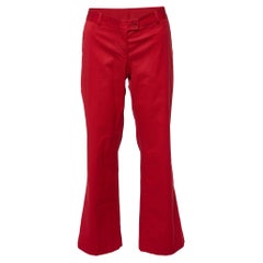 Pantalon ajusté Moschino Cheap and Chic rouge en coton M