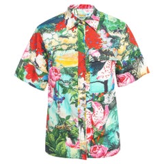 Kenzo X Disney Multicolor The Jungle Book Print Camicia a maniche corte in cotone M. I.