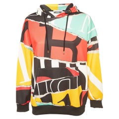 Sweat à capuche surdimensionné Moschino en jersey imprimé multicolore S