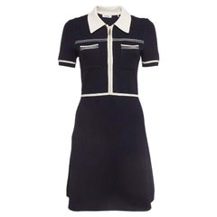 Sandro Navy Blue Aliette Knit Mini Dress S
