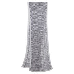 Missoni étole côtelée grise en lurex