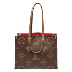 Louis Vuitton OnTheGo GM-Tasche mit Monogramm und umgekehrtem riesigem Segeltuch