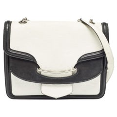 Bolso de hombro Alexander McQueen Blanco/Negro Piel Lucite Heroína