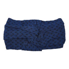 Missoni Marineblaues breites Strickstirnband