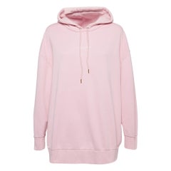 Stella McCartney Rosa Logo bedruckter Baumwollstrick- Hoodie M