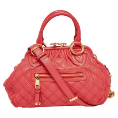 Marc Jacobs Red Quilted Leather Stam Shoulder Bag