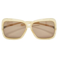 Burberry Cremefarbene Acetat B 4001 Quadratische Sonnenbrille