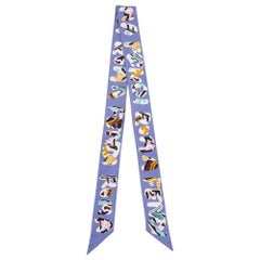 Fendi Purple Fendi Roma Print Silk Bandeau Scarf